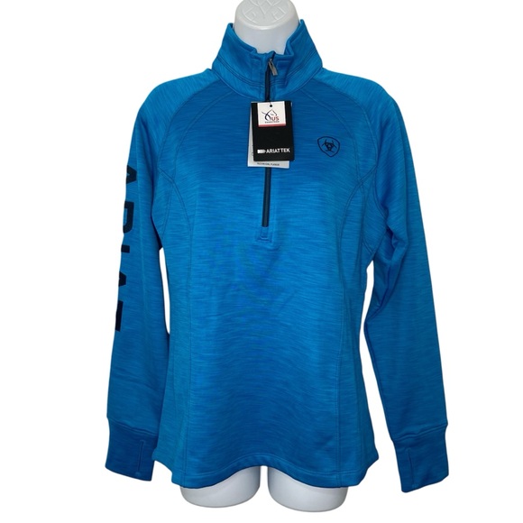 Ariat Tek 1/2 Zip Sweatshirt Hawaiian Surf NWT - Picture 1 of 12